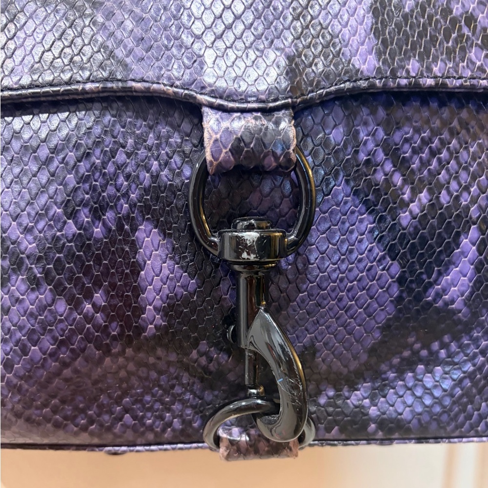 Rebecca Minkoff Classic Mac Purple Python + Black - image 3